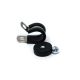 Rubber Coated Cable Holding Magnet - 7/8 in. dia x 1/4 in. high with 1/2 in. Rubber Clamp - 9.5lbs Pull