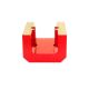 Red Alnico Horseshoe Magnet - 2-1/8 in. x 3-1/4 in. x 2-9/16 in. - 103.64lbs Pull