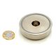 N42 Neodymium Counterbore Pot Magnet - 2-1/4 in. dia x 9/16 in. thick x 5/16 in. hole - 306.5lbs Pull