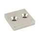 N42 Neodymium Countersunk Rectangular Magnet - 1-7/8 in. x 1-7/8 in. x 3/8 in. thick x 5/16 in. Hole - 110.25lbs Pull