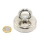 N42 Neodymium Clamping Magnet with M8 Eyebolt - 2-1/4 in. dia - 306.5lbs Pull