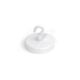 Ceramic White Painted Clamping Magnet with M4 Hook - 1-9/16 in. dia - 22.49lbs Pull