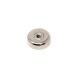 N42 Neodymium Pot Magnet with M5 Internal Thread - 1 in. dia x 5/16 in. thick - 23.15lbs Pull