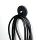 Rubber Coated Cable Holding Magnet - 1.7 in. dia x 1/4 in. high with 5/8 in. Cable Clip - 17.6lbs Pull