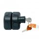 60 x 70 x 1 in. Plastic Magnetic Gate Latch with Keys - Black