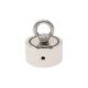 N42 Neodymium Pot Magnet with 2x M10 Eyebolts + 10m Rope - 3 in. dia x 1 in. - 441lbs Pull