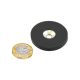 N42 Neodymium Rubber Coated Disc Countersunk Magnet - 1-9/16 in. dia x 3/16 in. thick x 1/4 in. hole - 11.02lbs Pull (North)