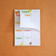 52 Sheet A5 Magnetic Weekly Meal Planner Notepad - Fruits