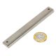 Neodymium Countersunk Channel Magnet - 1/2 in. x 3/16 in. thick with 2x 1/8 in. holes - 79.38lbs Pull